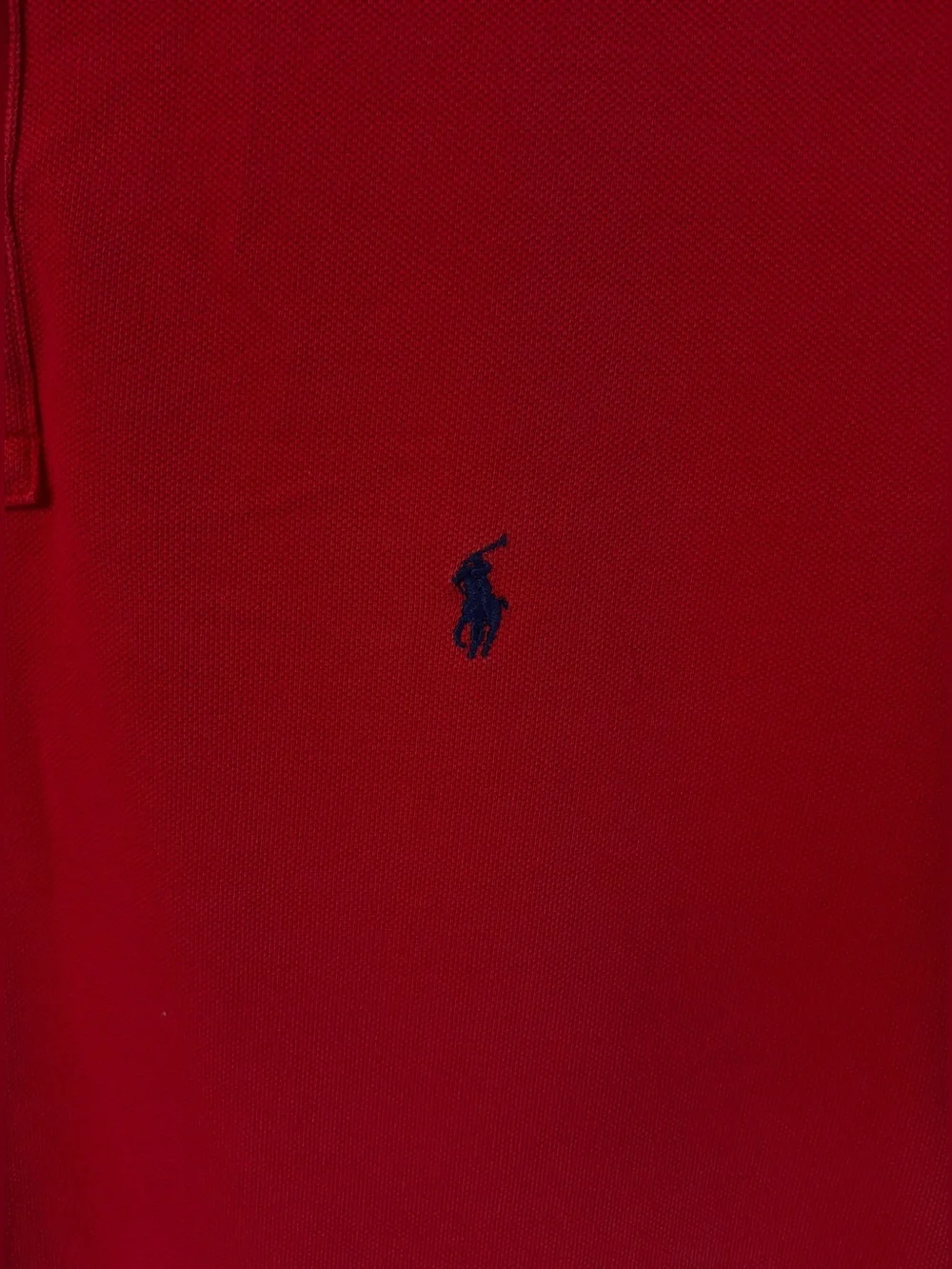 Ralph Lauren Red Short-Sleeve Cotton Polo with Navy Pony